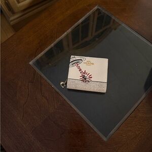 Coach Cream and Red Wallet